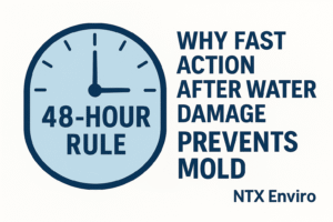 Read more about the article The 48-Hour Rule: Why Fast Action After Water Damage Prevents Mold