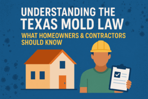 Read more about the article Understanding the Texas Mold Law: What Homeowners & Contractors Should Know