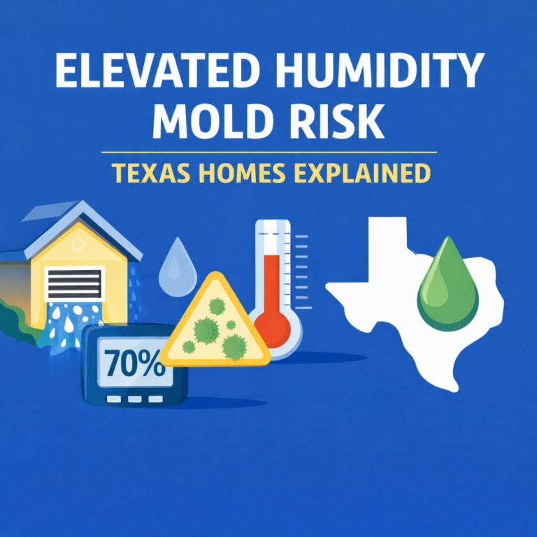 Elevated humidity mold risk in Texas