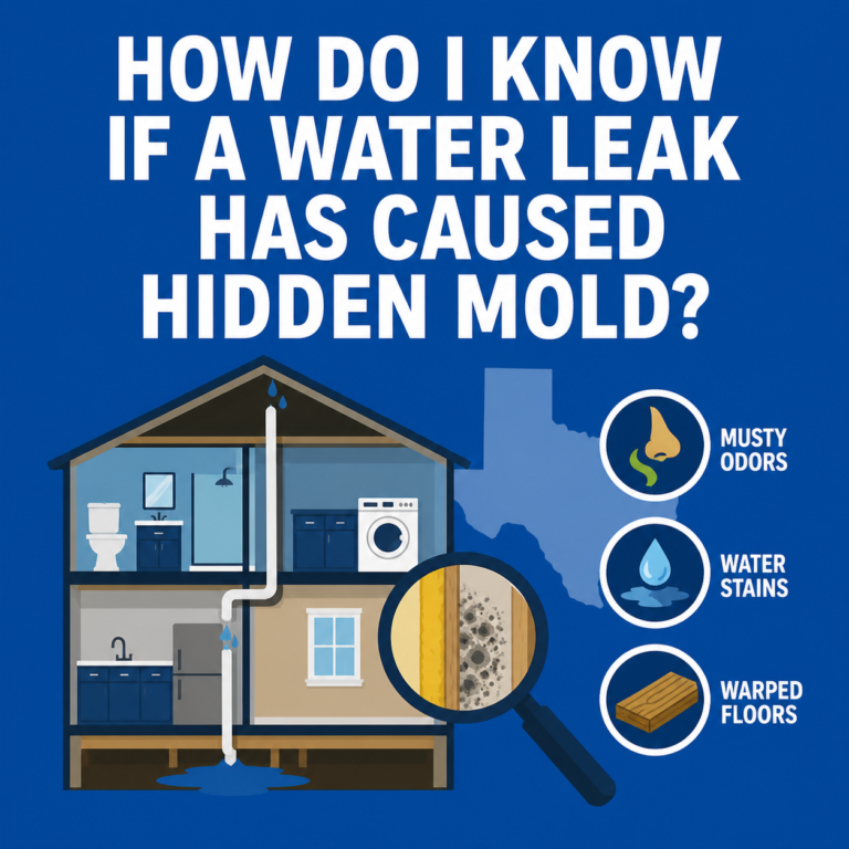 hidden mold damage from plumbing leak inside home